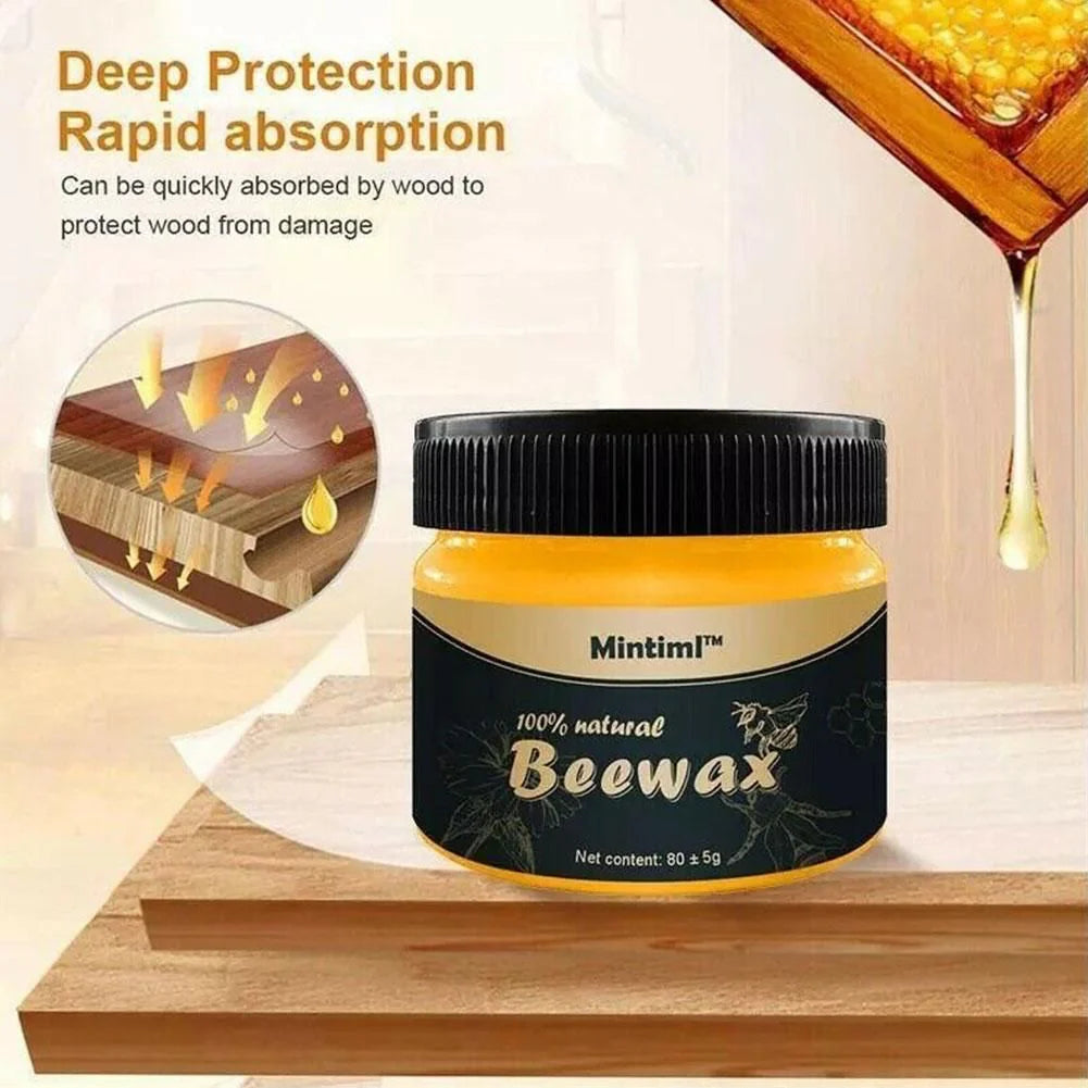 Natural Beeswax Wood Polish (80g)