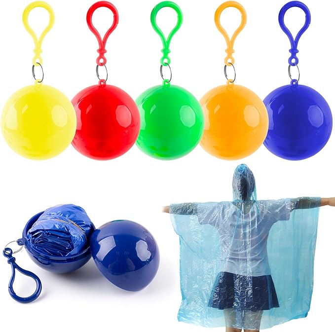 Portable Emergency Raincoat in Keychain Ball
