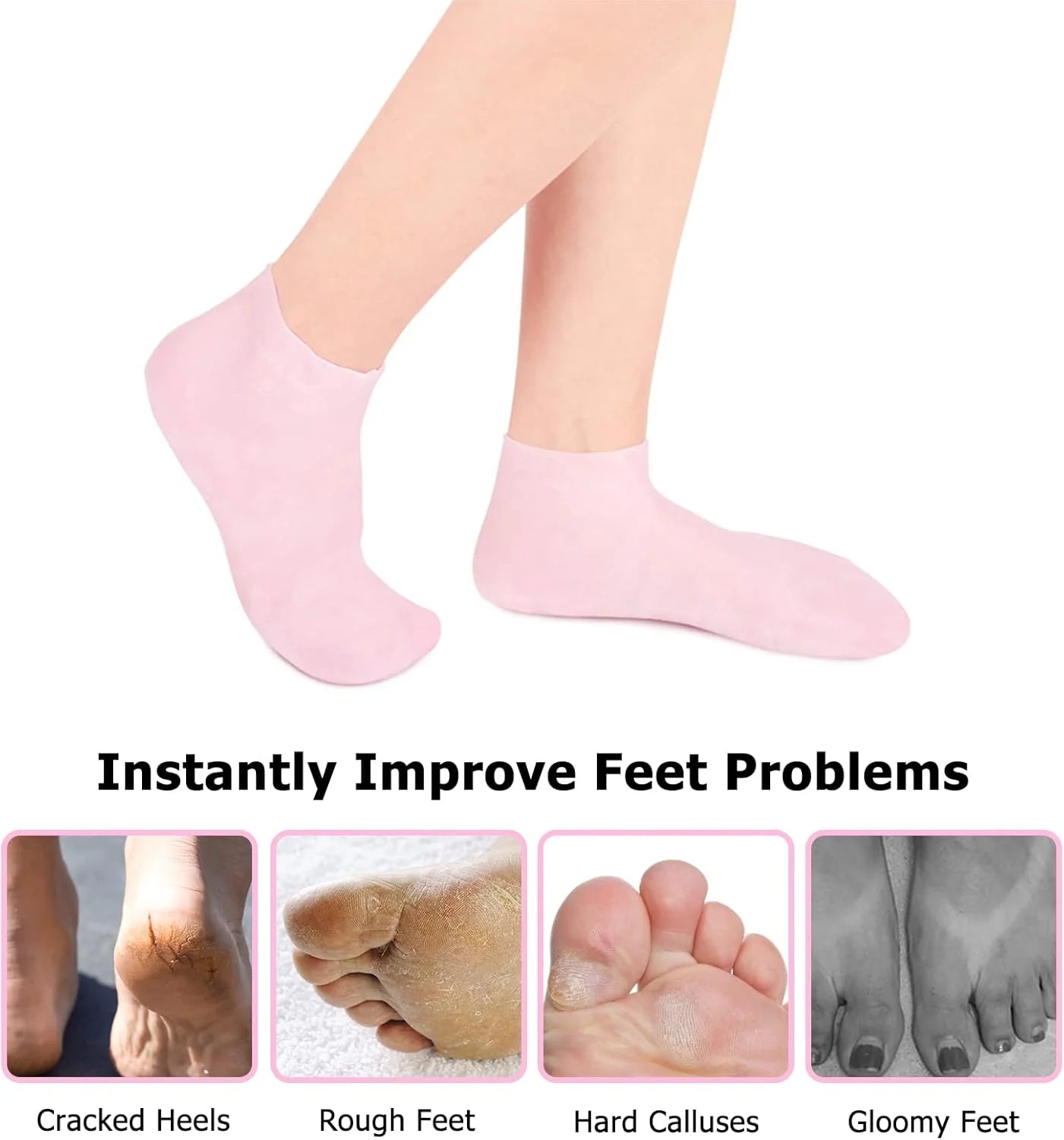 Silicone Gel Moisturizing Socks