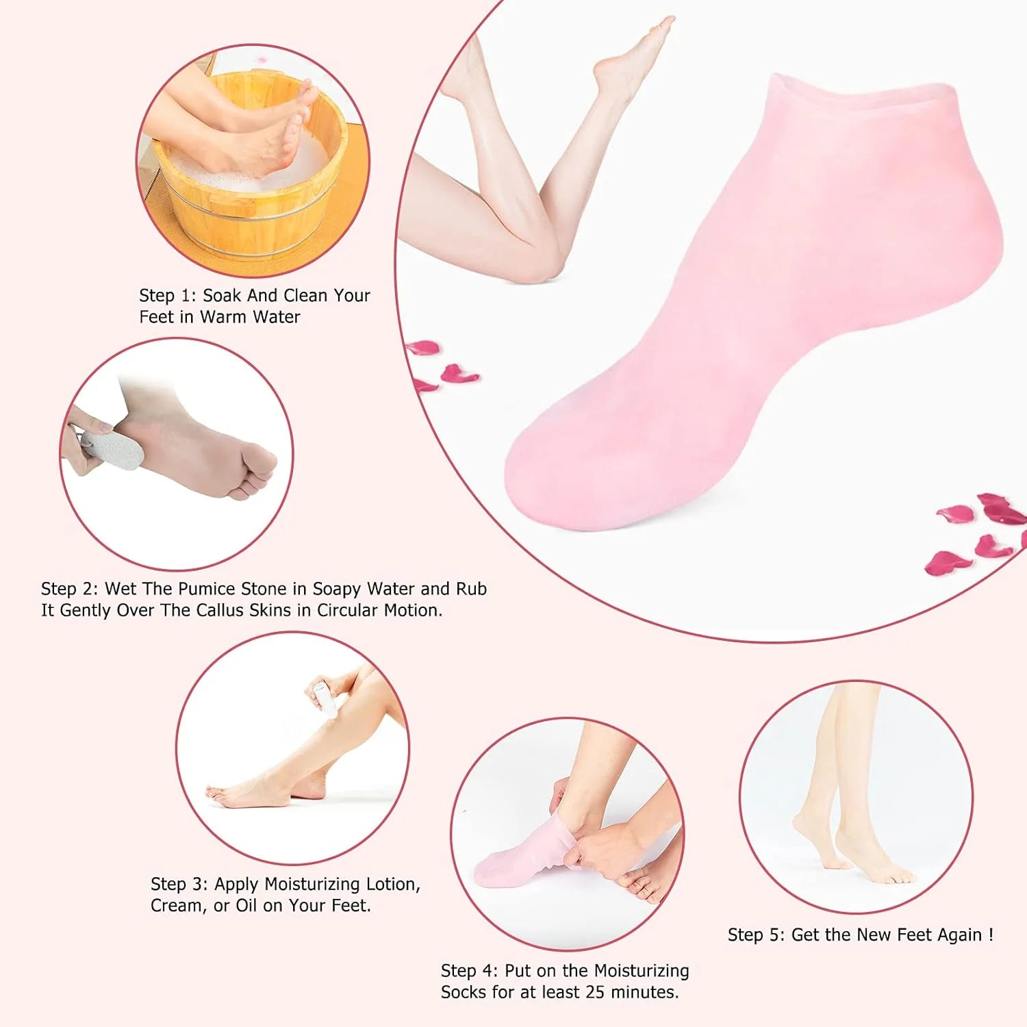 Silicone Gel Moisturizing Socks